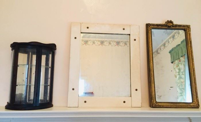 Vtg Mirrors and Curio Case