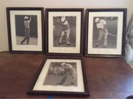 Vtg Signed Photographs Ben Hogan