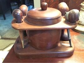 Vtg Smoking Stand and Pipes