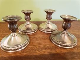 Wt Sterling Candleholders