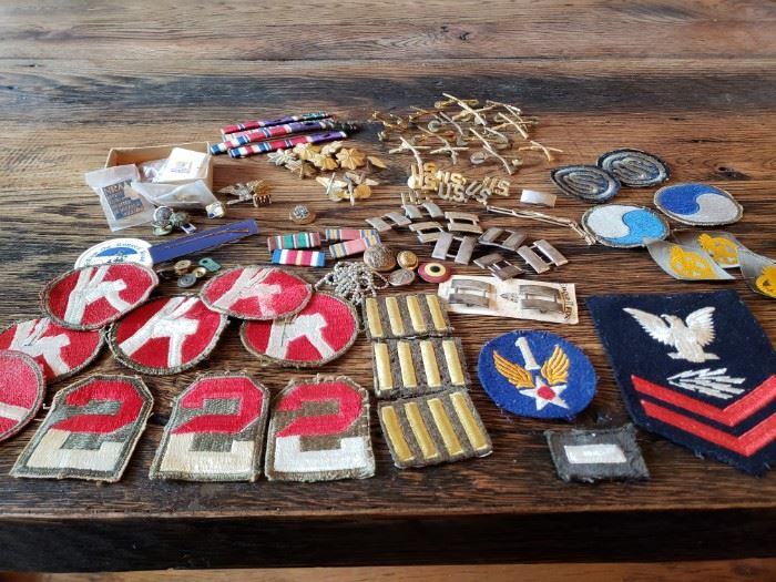 WWII Pins, Patches, Bars, Buttons