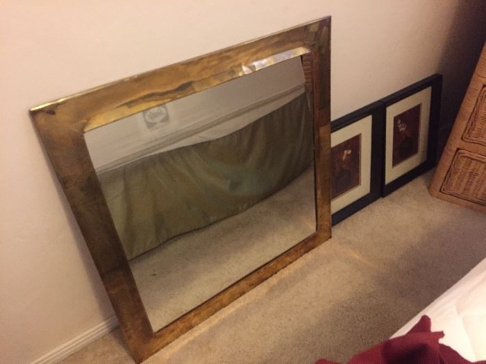 Brass mirror