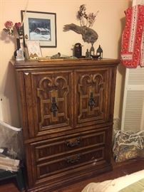 Retro chest, clothing storage or clothes press