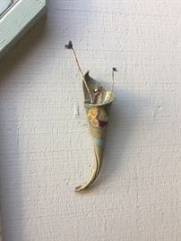 Pottery wall vase
