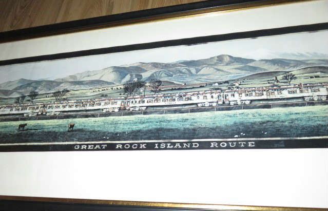 Great Rock Island Train Lines Route Framed Print