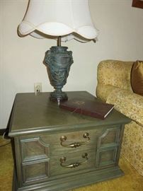 Vintage Stanley Furniture Two Drawer End Table