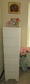 White Wood Lingerie Chest of Drawers