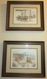 1978 Signed Etchings by Sallie B. Cobb