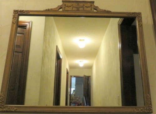 Victorian Wood Framed Wall Mirror