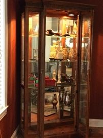 lighted curio cabinet