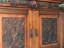 antique side board, one drawer needs some love