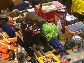 unleash some nerf gun havoc,  use wooden swords,  have fun with toys here