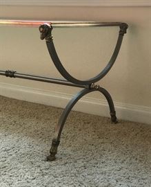 Mason Jansen style rams' head steel coffee table