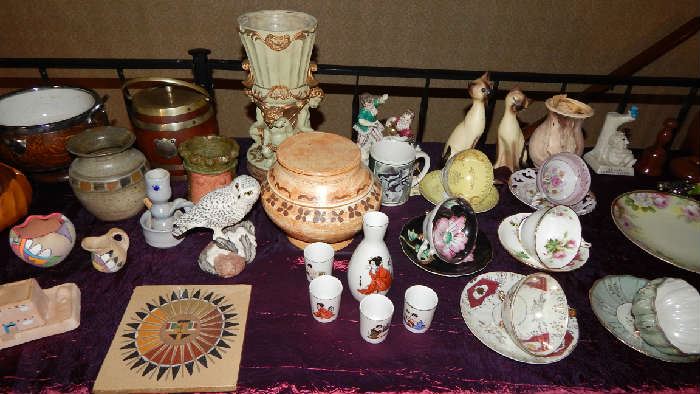 ALL SORTS OF CHATZKYS, POTTERY, CHINA TEA CUPS/SAUCERS