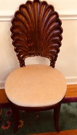 carved shell chair ca. 1960s