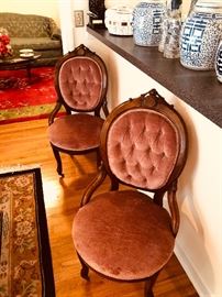 Pair of matching Victorian chairs (only asking $125 for the pair)