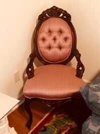 1 of a pair of matching Victorian chairs (only asking $200 for the pair)