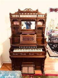 Electrified & working Victorian pump organ