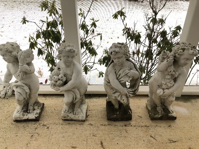 Cement 4 Seasons statues