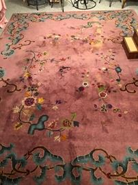 9' 1" x 11' 10" Art Deco Chinese wool rug