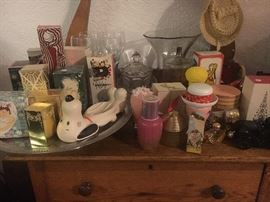 Avon! Avon! Avon! 10+ boxes of Avon collectibles from the 1960's. Many bottles full and in original boxes. Well preserved. We'll make you a GREAT deal on these.