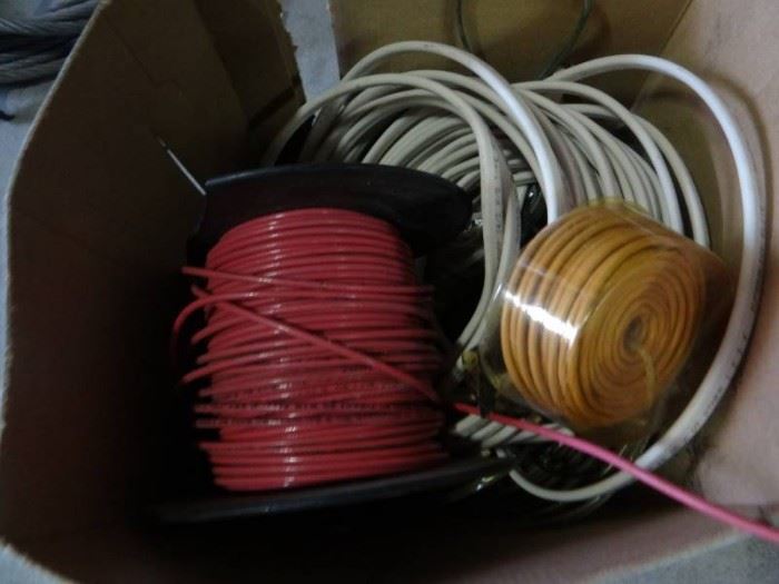 Box of various wire.