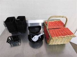 Plastic Baskets and Straw Basket