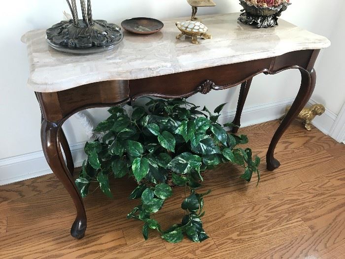 Marble Top Foyer Table $ 210.00