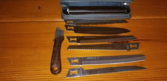 Interchangeable blade knife set