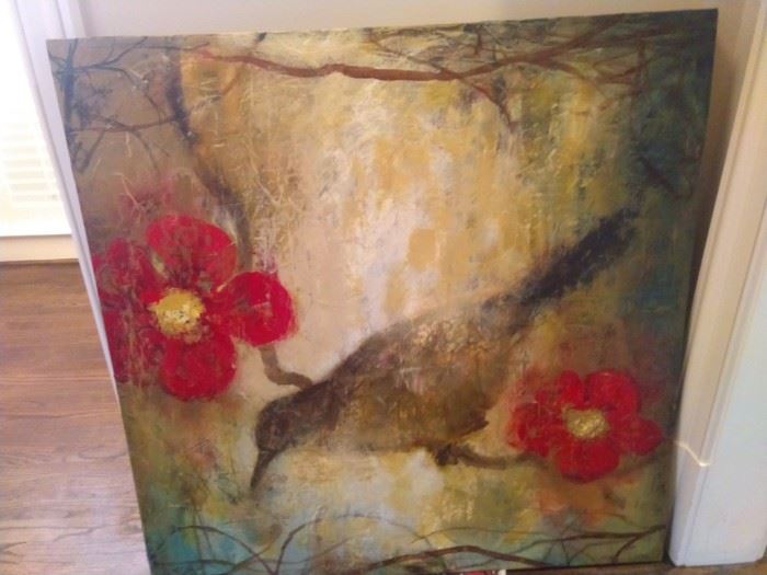 Original oil on canvas, "Swamp Rose", by Marie Turko Garcia, 2009.