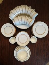 67-Piece set of Mikasa "Bryn Mawr" china.