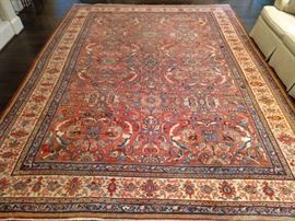Stunning vintage all-over pattern Persian Heriz rug, measures 13' 5" x 10' 8". 