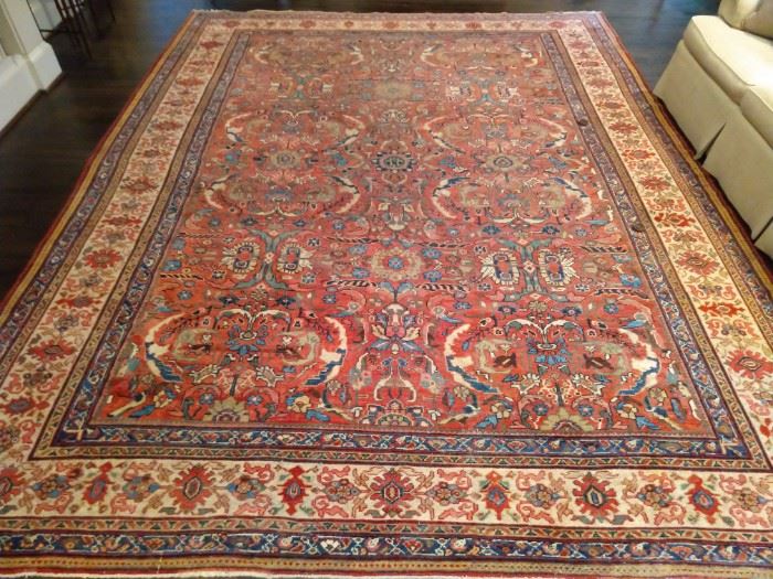 Stunning vintage all-over pattern Persian Heriz rug, measures 13' 5" x 10' 8". 