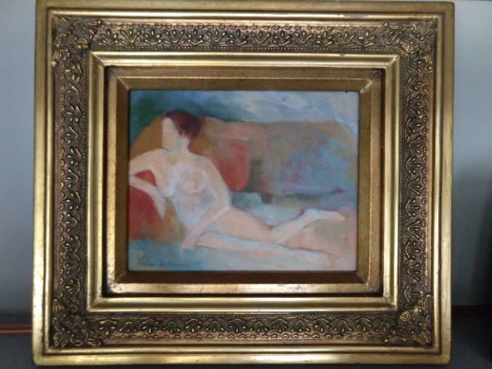 One of a pair of female nudes, by Atlanta artist, Helen DeRamos.