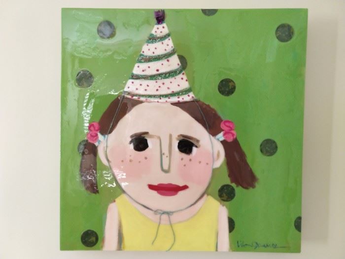 "Birthday Girl", original art, by AL artist Lila Graves.