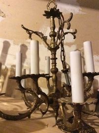 Old Brass chandelier