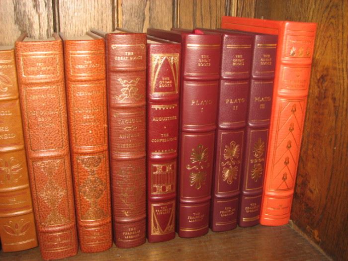 Leather bound books from The Franklin Library