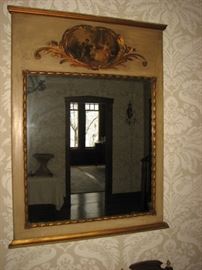 Trumeau french mirror with oil painting