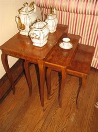 nesting tables, Sadler coffee set
