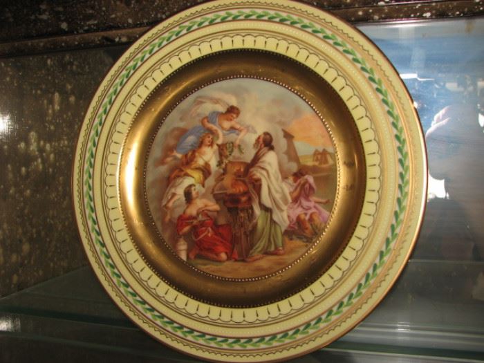 Royal Vienna fine porcelain plate - hand painted and signed by the artist.