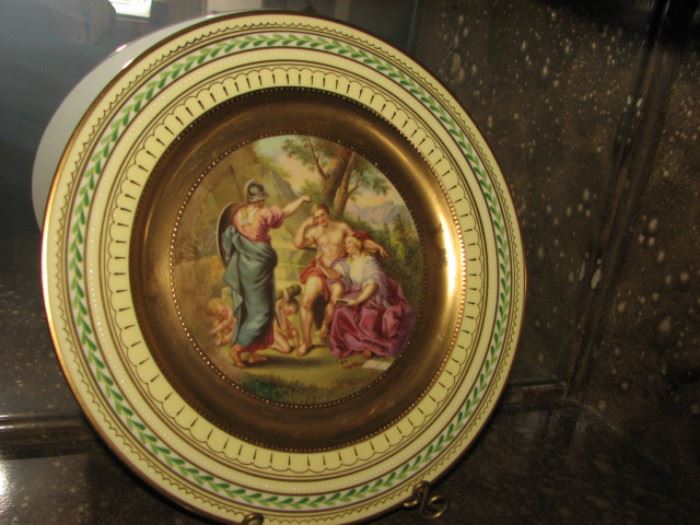Royal Vienna fine porcelain plate - hand painted and signed by the artist.