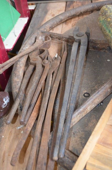 Black smith and ferrier tongs $15-25