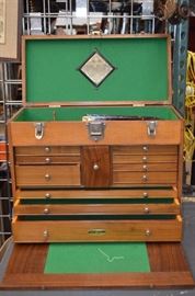 Gershner Tool Chest Made in the U.S. Walnut and Oak very clean $650