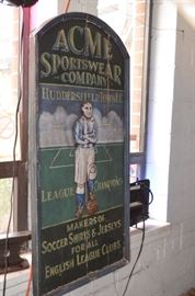 Vintage Soccer Trade Sign out of Leicester England $650