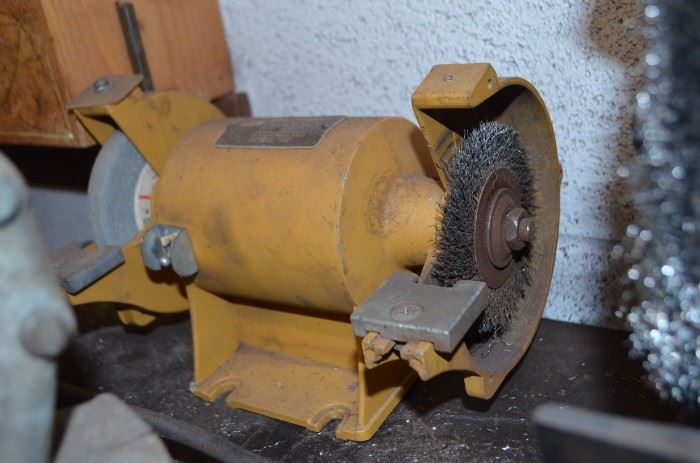 Bench Grinder and Fly Wheel $25