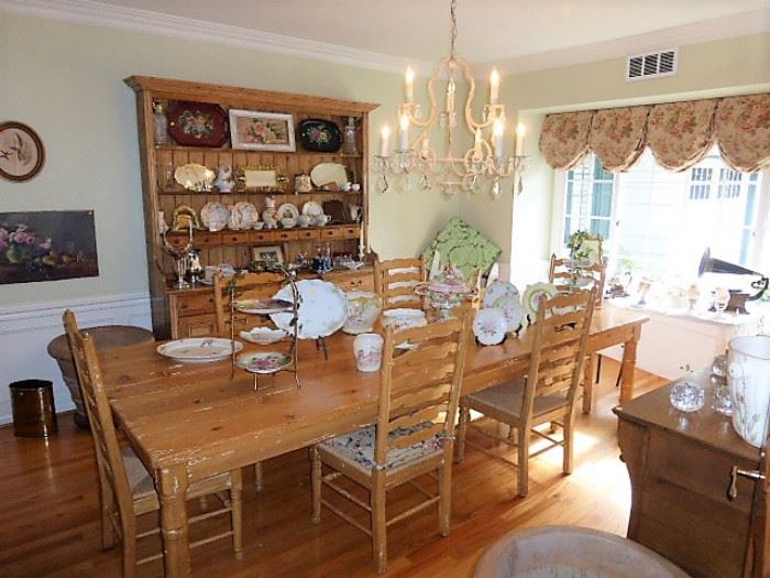 Huge Dining Table And Hutch