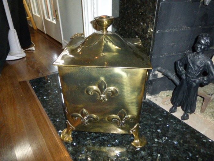 Stunning Brass Fireplace Box