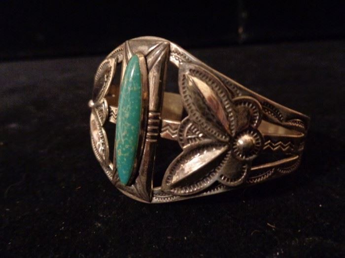Sterling Navajo cuff bracelet