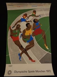 Jacob Lawrence original 1972 Munich Olympic poster