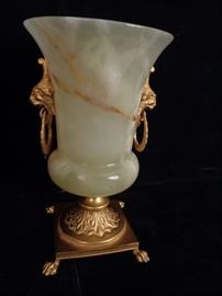 Onyx and gilt metal urn vase